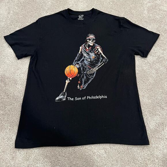 Son of Philadelphia Allen Iverson‎ Graphic T Shirt Black Size Medium - Picture 2 of 5